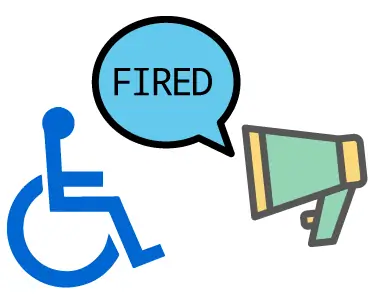 fired from job for handicap